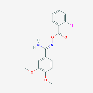 N'-[(2-iodobenzoyl)oxy]-3,4-dimethoxybenzenecarboximidamide