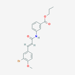 propyl 3-{[3-(3-bromo-4-methoxyphenyl)acryloyl]amino}benzoate