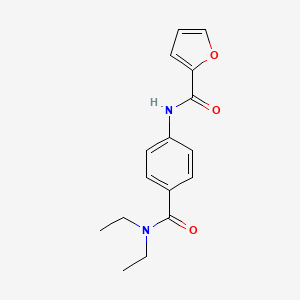 molecular formula C16H18N2O3 B3914201 N-{4-[(diethylamino)carbonyl]phenyl}-2-furamide 