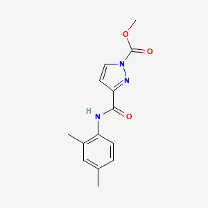 molecular formula C14H15N3O3 B3914217 methyl 3-{[(2,4-dimethylphenyl)amino]carbonyl}-1H-pyrazole-1-carboxylate CAS No. 6125-75-3