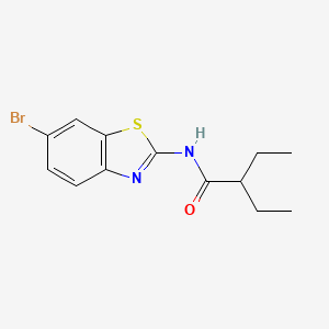 molecular formula C13H15BrN2OS B3914228 N-(6-bromo-1,3-benzothiazol-2-yl)-2-ethylbutanamide 