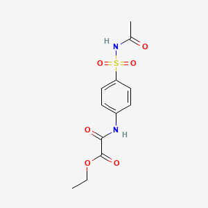 molecular formula C12H14N2O6S B3914233 ETHYL 2-{4-[(ACETYLAMINO)SULFONYL]ANILINO}-2-OXOACETATE 