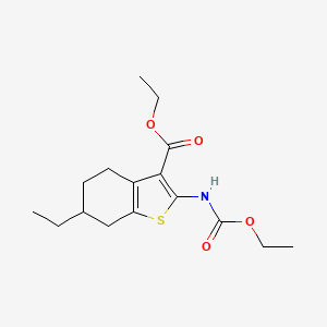 ethyl 2-[(ethoxycarbonyl)amino]-6-ethyl-4,5,6,7-tetrahydro-1-benzothiophene-3-carboxylate