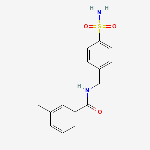 3-methyl-N-[(4-sulfamoylphenyl)methyl]benzamide