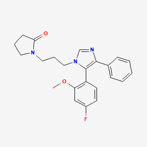 1-{3-[5-(4-fluoro-2-methoxyphenyl)-4-phenyl-1H-imidazol-1-yl]propyl}pyrrolidin-2-one