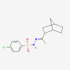 molecular formula C15H19ClN2O2S B3914310 N'-(1-bicyclo[2.2.1]hept-2-ylethylidene)-4-chlorobenzenesulfonohydrazide 