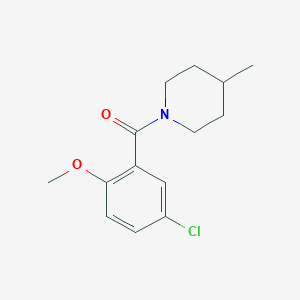 molecular formula C14H18ClNO2 B3914311 1-(5-chloro-2-methoxybenzoyl)-4-methylpiperidine 