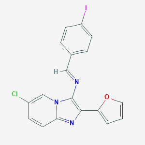 molecular formula C18H11ClIN3O B391432 6-chloro-2-(2-furyl)-N-(4-iodobenzylidene)imidazo[1,2-a]pyridin-3-amine 