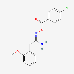 N'-[(4-chlorobenzoyl)oxy]-2-(2-methoxyphenyl)ethanimidamide