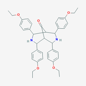 molecular formula C39H44N2O5 B391434 2,4,6,8-Tetrakis(4-ethoxyphenyl)-3,7-diazabicyclo[3.3.1]nonan-9-one 
