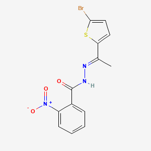 N'-[1-(5-bromo-2-thienyl)ethylidene]-2-nitrobenzohydrazide