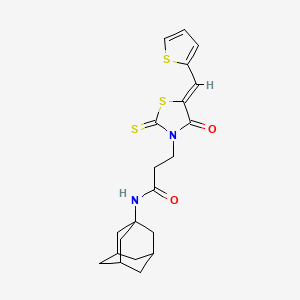 N-1-adamantyl-3-[4-oxo-5-(2-thienylmethylene)-2-thioxo-1,3-thiazolidin-3-yl]propanamide