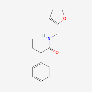 molecular formula C15H17NO2 B3914385 N-[(FURAN-2-YL)METHYL]-2-PHENYLBUTANAMIDE 