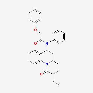 N-[2-methyl-1-(2-methylbutanoyl)-1,2,3,4-tetrahydro-4-quinolinyl]-2-phenoxy-N-phenylacetamide