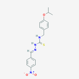 molecular formula C18H20N4O3S B391442 4-Nitrobenzaldehyde N-(4-isopropoxybenzyl)thiosemicarbazone 