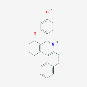 molecular formula C24H21NO2 B391443 5-(4-Methoxyphenyl)-2,3,5,6-tetrahydrobenzo[a]phenanthridin-4(1H)-one 