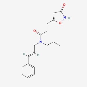 molecular formula C18H22N2O3 B3914439 3-(3-hydroxyisoxazol-5-yl)-N-[(2E)-3-phenylprop-2-en-1-yl]-N-propylpropanamide 