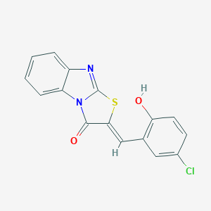 molecular formula C16H9ClN2O2S B391444 2-(5-chloro-2-hydroxybenzylidene)[1,3]thiazolo[3,2-a]benzimidazol-3(2H)-one 
