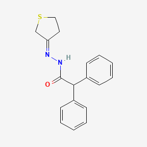 molecular formula C18H18N2OS B3914454 N'-(dihydro-3(2H)-thienylidene)-2,2-diphenylacetohydrazide 