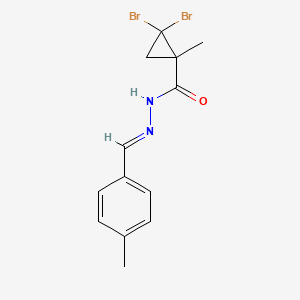 molecular formula C13H14Br2N2O B3914462 2,2-dibromo-1-methyl-N'-(4-methylbenzylidene)cyclopropanecarbohydrazide 