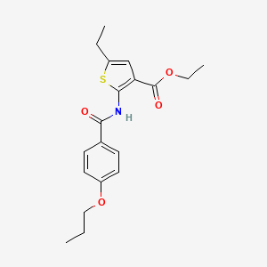 ethyl 5-ethyl-2-[(4-propoxybenzoyl)amino]-3-thiophenecarboxylate