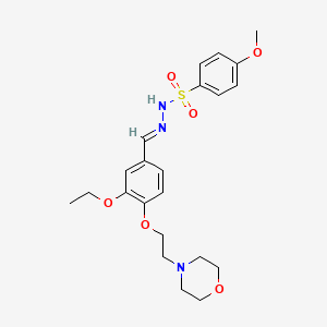 N'-{3-ethoxy-4-[2-(4-morpholinyl)ethoxy]benzylidene}-4-methoxybenzenesulfonohydrazide