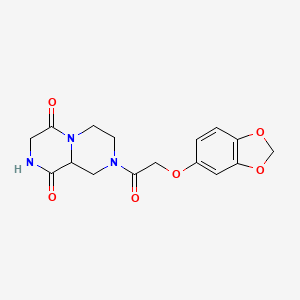 8-[(1,3-benzodioxol-5-yloxy)acetyl]tetrahydro-2H-pyrazino[1,2-a]pyrazine-1,4(3H,6H)-dione