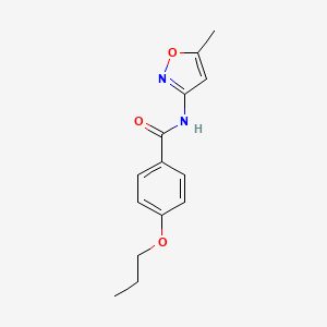 molecular formula C14H16N2O3 B3914530 N-(5-methyl-3-isoxazolyl)-4-propoxybenzamide 