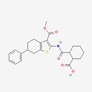 2-({[3-(methoxycarbonyl)-6-phenyl-4,5,6,7-tetrahydro-1-benzothien-2-yl]amino}carbonyl)cyclohexanecarboxylic acid