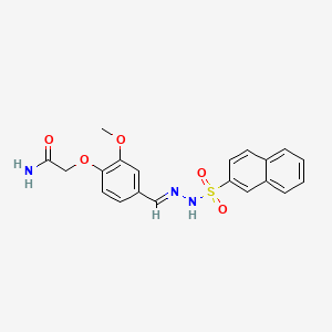 2-{2-methoxy-4-[2-(2-naphthylsulfonyl)carbonohydrazonoyl]phenoxy}acetamide