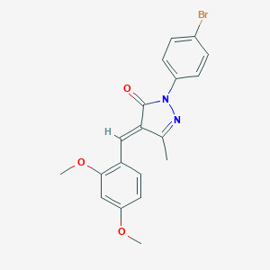 2-(4-bromophenyl)-4-(2,4-dimethoxybenzylidene)-5-methyl-2,4-dihydro-3H-pyrazol-3-one
