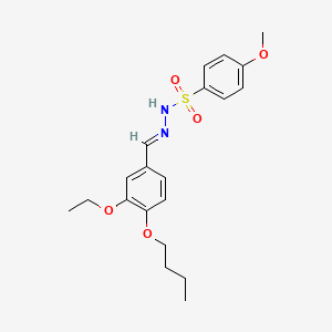 molecular formula C20H26N2O5S B3914556 N'-(4-butoxy-3-ethoxybenzylidene)-4-methoxybenzenesulfonohydrazide 