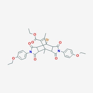 Ethyl 4-bromo-2,6-bis(4-ethoxyphenyl)-8,10-dimethyl-1,3,5,7-tetraoxododecahydro-4,8-ethenopyrrolo[3,4-f]isoindole-9-carboxylate