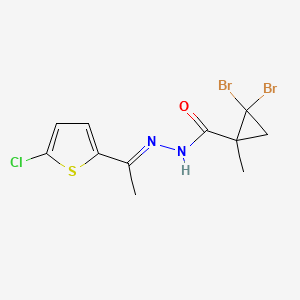 2,2-dibromo-N'-[1-(5-chloro-2-thienyl)ethylidene]-1-methylcyclopropanecarbohydrazide