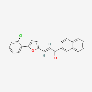 molecular formula C23H15ClO2 B3914571 3-[5-(2-chlorophenyl)-2-furyl]-1-(2-naphthyl)-2-propen-1-one 