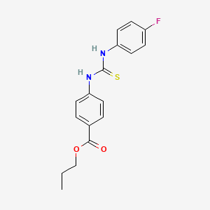 molecular formula C17H17FN2O2S B3914577 propyl 4-({[(4-fluorophenyl)amino]carbonothioyl}amino)benzoate CAS No. 6132-69-0