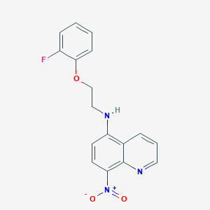 molecular formula C17H14FN3O3 B3914593 N-[2-(2-fluorophenoxy)ethyl]-8-nitro-5-quinolinamine 