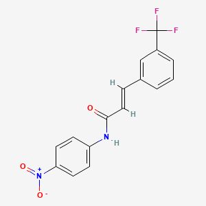 molecular formula C16H11F3N2O3 B3914618 (2E)-N-(4-nitrophenyl)-3-[3-(trifluoromethyl)phenyl]prop-2-enamide CAS No. 6133-12-6