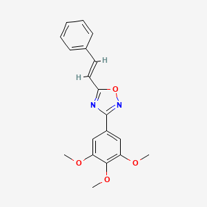 5-[(E)-2-phenylethenyl]-3-(3,4,5-trimethoxyphenyl)-1,2,4-oxadiazole