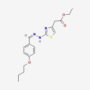 (Z)-ethyl 2-(2-(2-(4-butoxybenzylidene)hydrazinyl)thiazol-4-yl)acetate