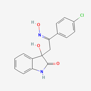 3-[2-(4-chlorophenyl)-2-(hydroxyimino)ethyl]-3-hydroxy-1,3-dihydro-2H-indol-2-one