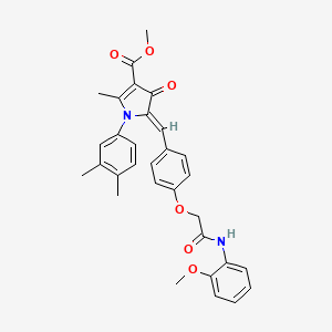 methyl (5Z)-1-(3,4-dimethylphenyl)-5-(4-{2-[(2-methoxyphenyl)amino]-2-oxoethoxy}benzylidene)-2-methyl-4-oxo-4,5-dihydro-1H-pyrrole-3-carboxylate