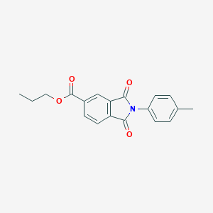 molecular formula C19H17NO4 B391467 Propyl 2-(4-methylphenyl)-1,3-dioxoisoindoline-5-carboxylate CAS No. 297742-87-1