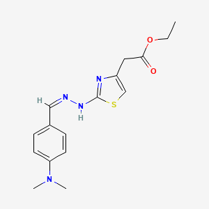 ethyl (2-{2-[4-(dimethylamino)benzylidene]hydrazino}-1,3-thiazol-4-yl)acetate