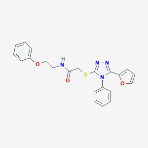 2-{[5-(2-furyl)-4-phenyl-4H-1,2,4-triazol-3-yl]sulfanyl}-N-(2-phenoxyethyl)acetamide