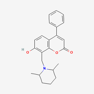 8-[(2,6-dimethylpiperidin-1-yl)methyl]-7-hydroxy-4-phenyl-2H-chromen-2-one