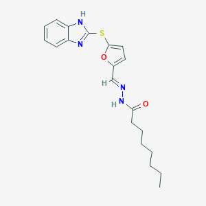 N'-{[5-(1H-benzimidazol-2-ylsulfanyl)-2-furyl]methylene}octanohydrazide