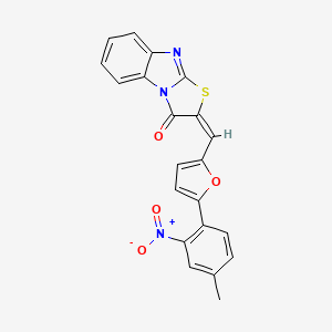 2-{[5-(4-methyl-2-nitrophenyl)-2-furyl]methylene}[1,3]thiazolo[3,2-a]benzimidazol-3(2H)-one