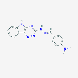 molecular formula C18H17N7 B391472 4-(dimethylamino)benzaldehyde 5H-[1,2,4]triazino[5,6-b]indol-3-ylhydrazone 