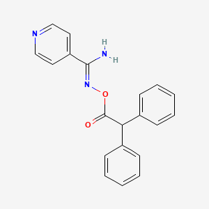 molecular formula C20H17N3O2 B3914725 N'-[(2,2-diphenylacetyl)oxy]-4-pyridinecarboximidamide 